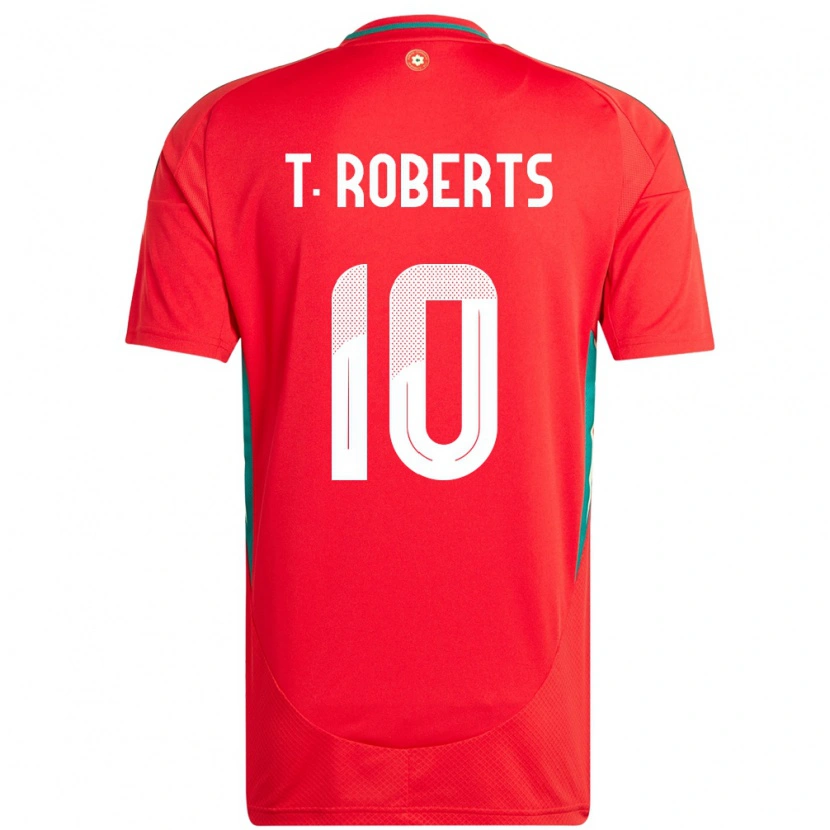 Danxen Hombre Camiseta Gales Tyler Roberts #10 Rojo 1ª Equipación 24-26 La Camisa México