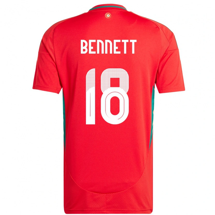 Danxen Hombre Camiseta Gales Murphy Bennett #18 Rojo 1ª Equipación 24-26 La Camisa México