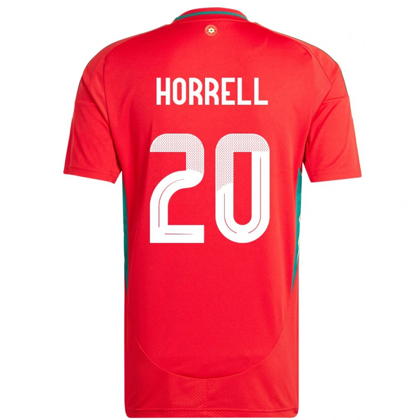 Danxen Hombre Camiseta Gales Grace Horrell #20 Rojo 1ª Equipación 24-26 La Camisa México