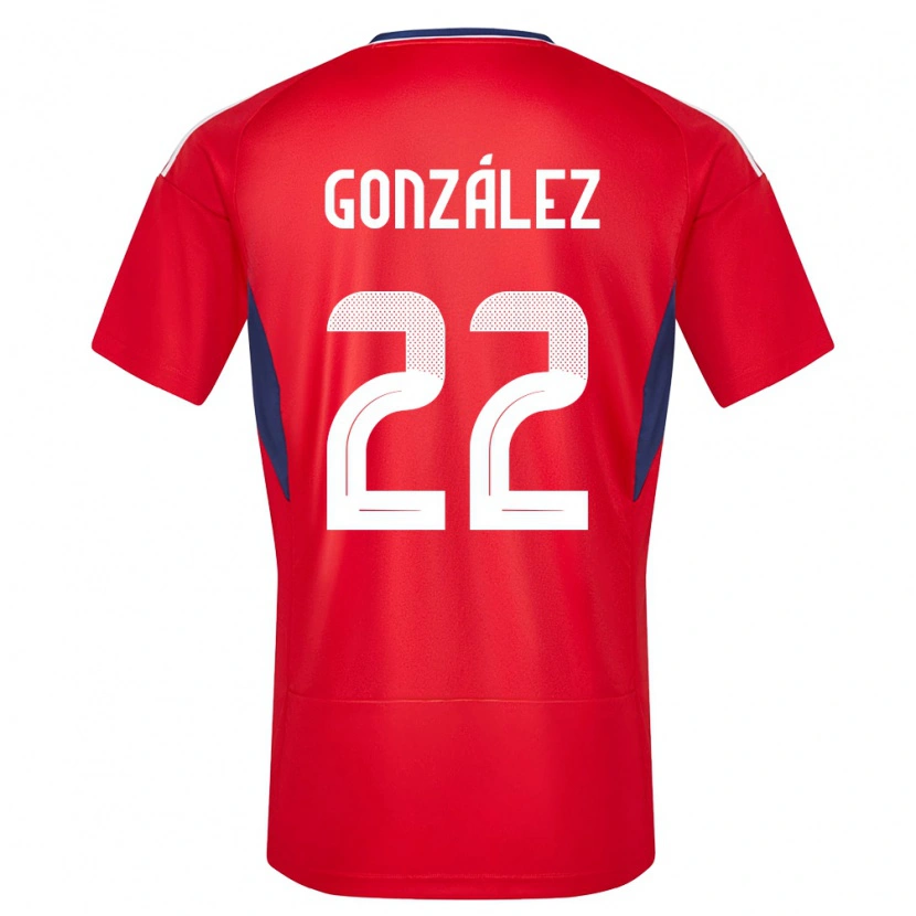 Danxen Hombre Camiseta Costa Rica Kenneth González #22 Rojo 1ª Equipación 24-26 La Camisa México