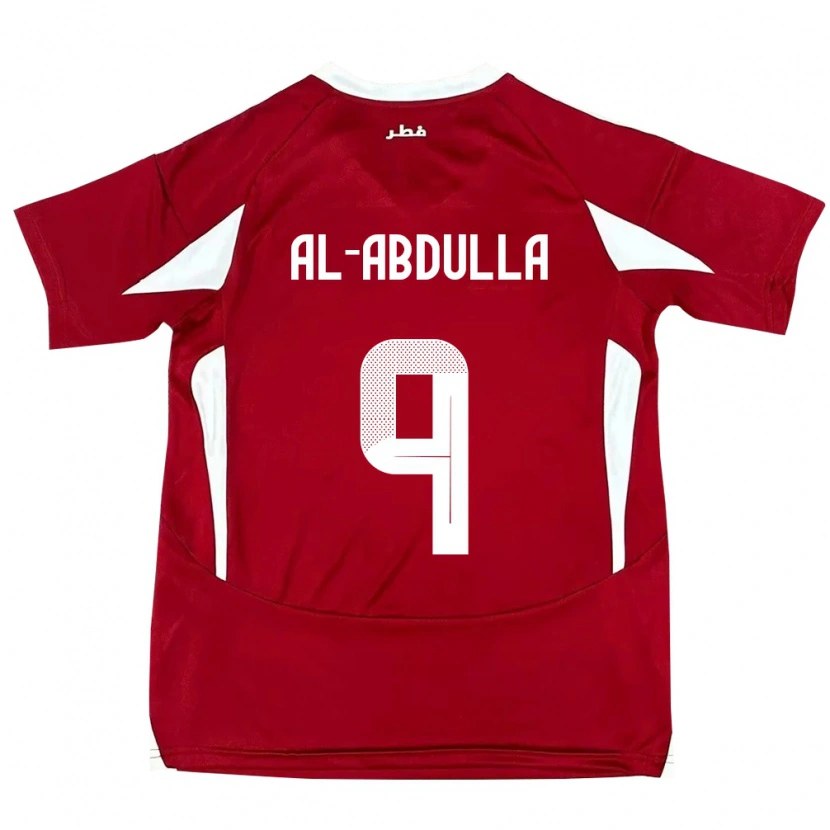 Danxen Hombre Camiseta Catar Rashid Al-Abdulla #9 Rojo 1ª Equipación 24-26 La Camisa México