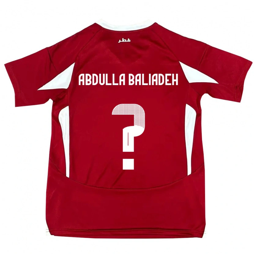 Danxen Hombre Camiseta Catar Yousef Abdulla Baliadeh #0 Rojo 1ª Equipación 24-26 La Camisa México