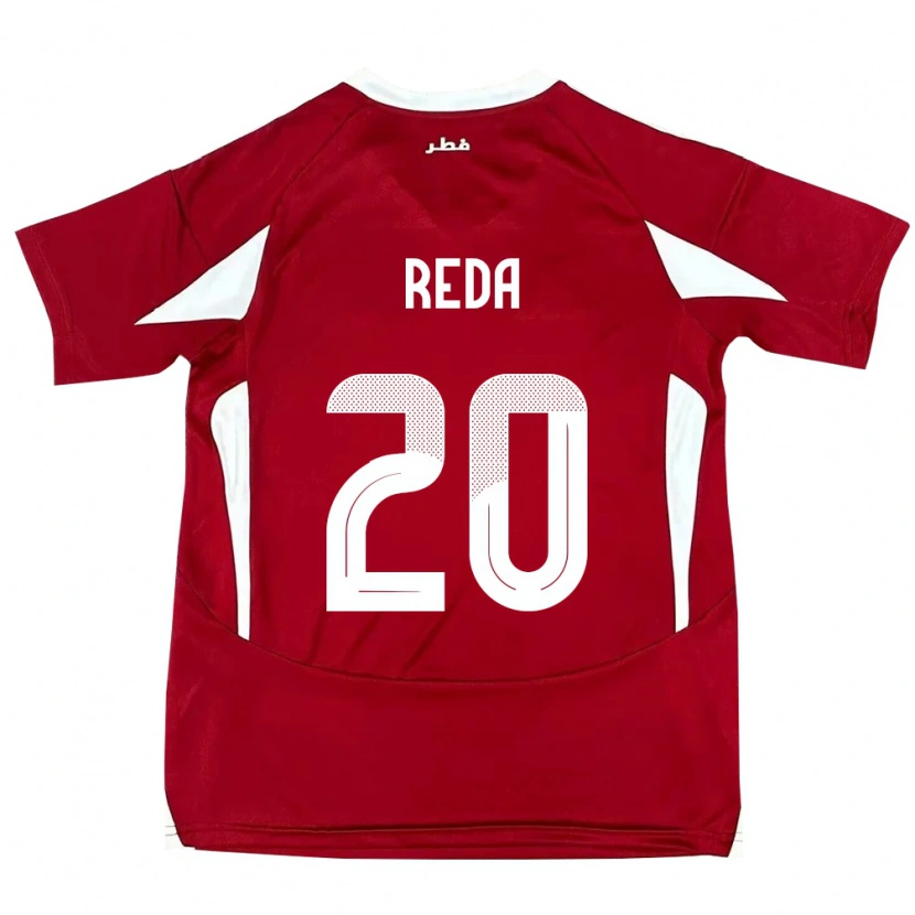 Danxen Hombre Camiseta Catar Salem Reda #20 Rojo 1ª Equipación 24-26 La Camisa México