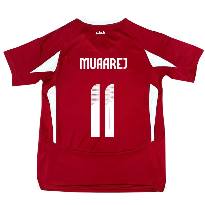 Danxen Hombre Camiseta Catar Mooza Muaarej #11 Rojo 1ª Equipación 24-26 La Camisa México