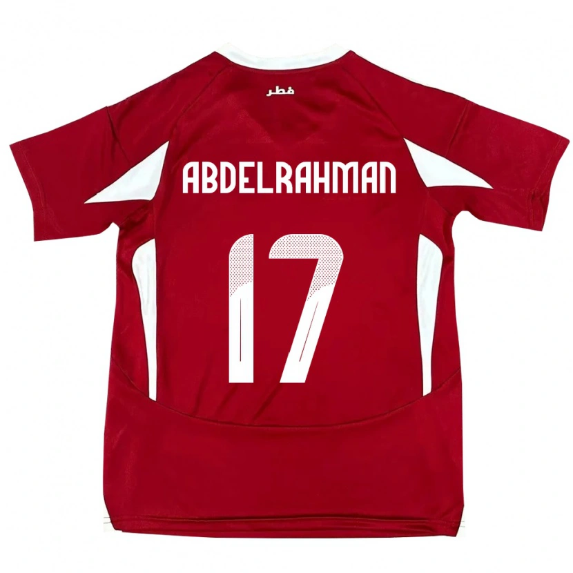 Danxen Hombre Camiseta Catar Abdelrahman Fahmi Moustafa #17 Rojo 1ª Equipación 24-26 La Camisa México