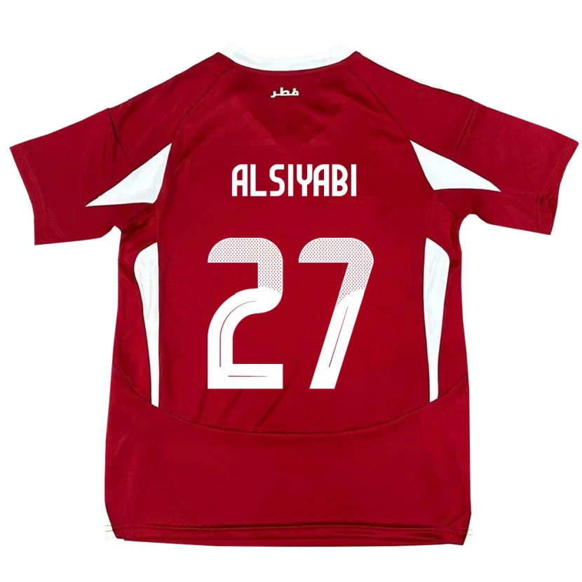 Danxen Hombre Camiseta Catar Nasra Alsiyabi #27 Rojo 1ª Equipación 24-26 La Camisa México