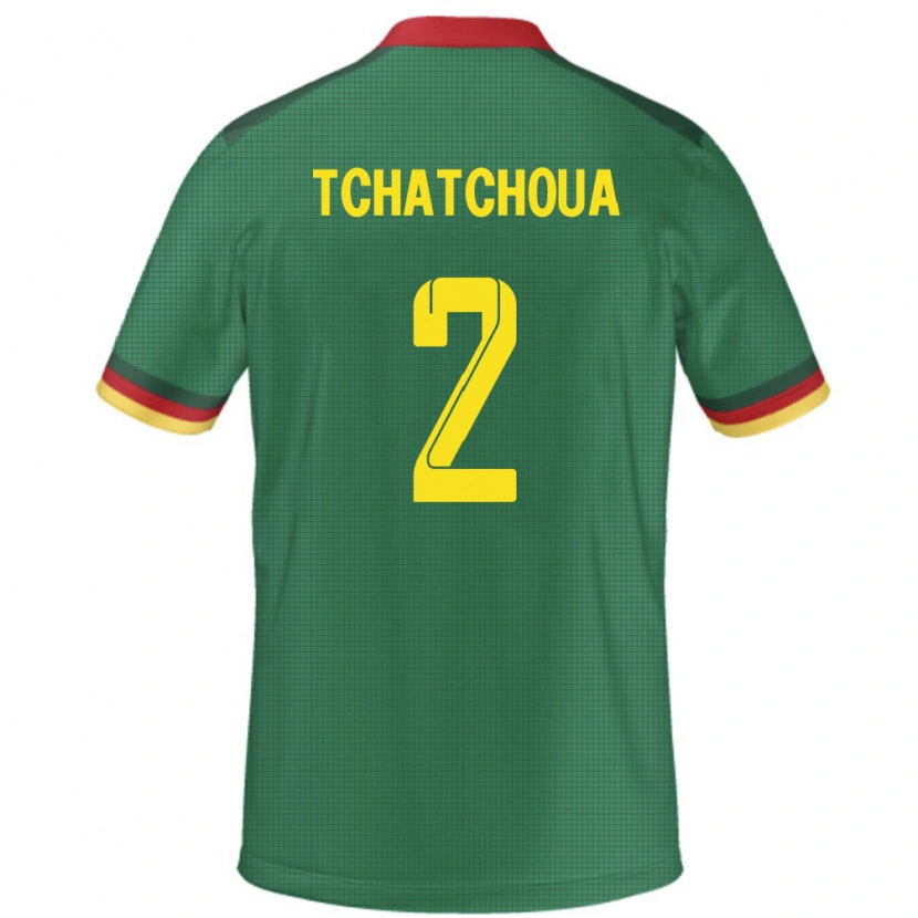 Danxen Hombre Camiseta Camerún Jackson Tchatchoua #2 Verde 1ª Equipación 24-26 La Camisa México