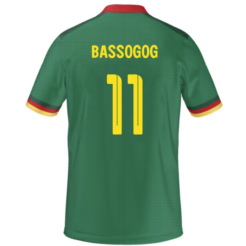 Danxen Hombre Camiseta Camerún Christian Bassogog #11 Verde 1ª Equipación 24-26 La Camisa México