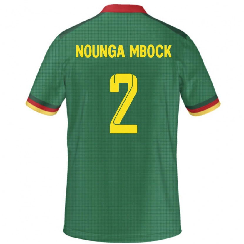 Danxen Hombre Camiseta Camerún Eiffrel Hernandez Nounga Mbock #2 Verde 1ª Equipación 24-26 La Camisa México