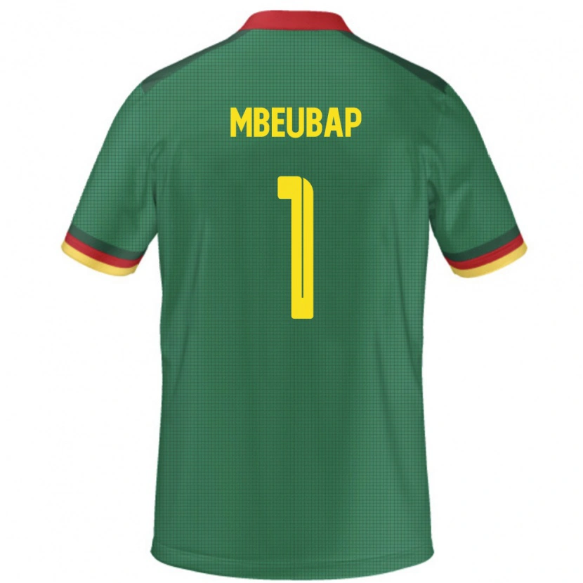 Danxen Hombre Camiseta Camerún Jacques Mbeubap #1 Verde 1ª Equipación 24-26 La Camisa México