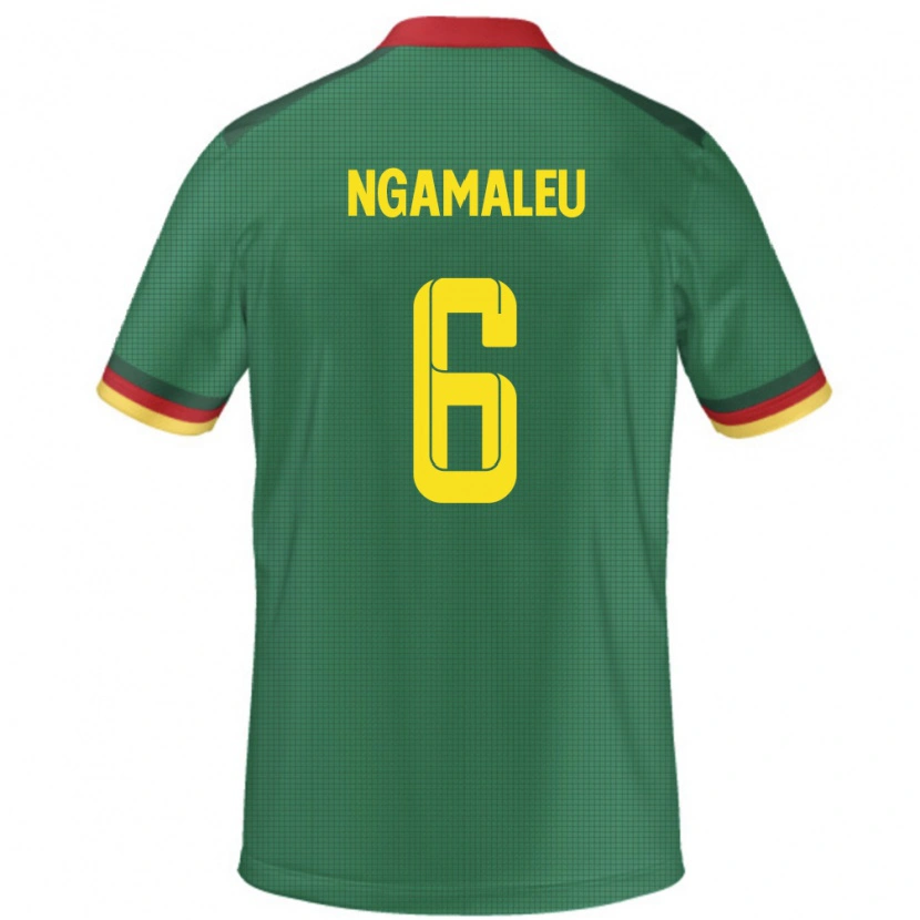 Danxen Hombre Camiseta Camerún Nicolas Ngamaleu #6 Verde 1ª Equipación 24-26 La Camisa México