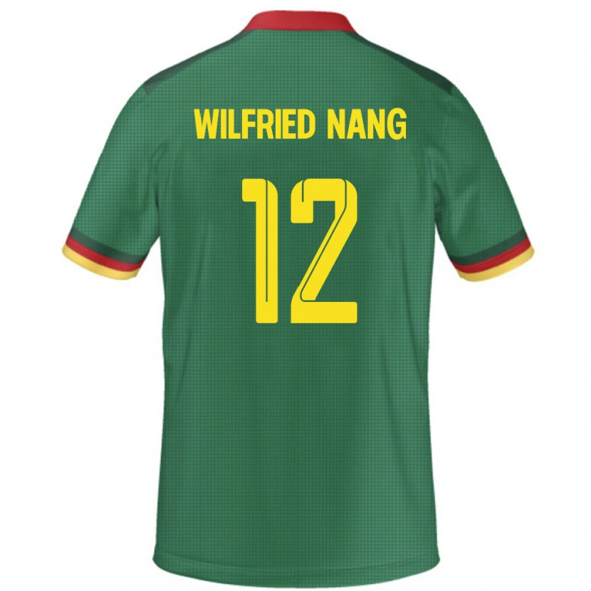 Danxen Hombre Camiseta Camerún Toni Wilfried Nang #12 Verde 1ª Equipación 24-26 La Camisa México