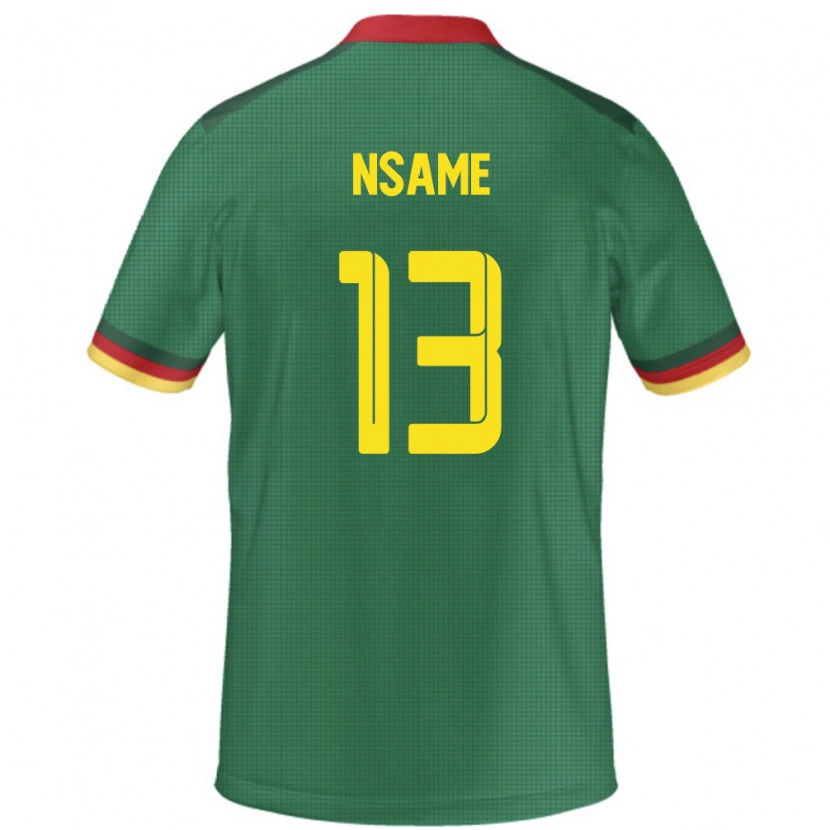 Danxen Hombre Camiseta Camerún Jean-Pierre Nsame #13 Verde 1ª Equipación 24-26 La Camisa México