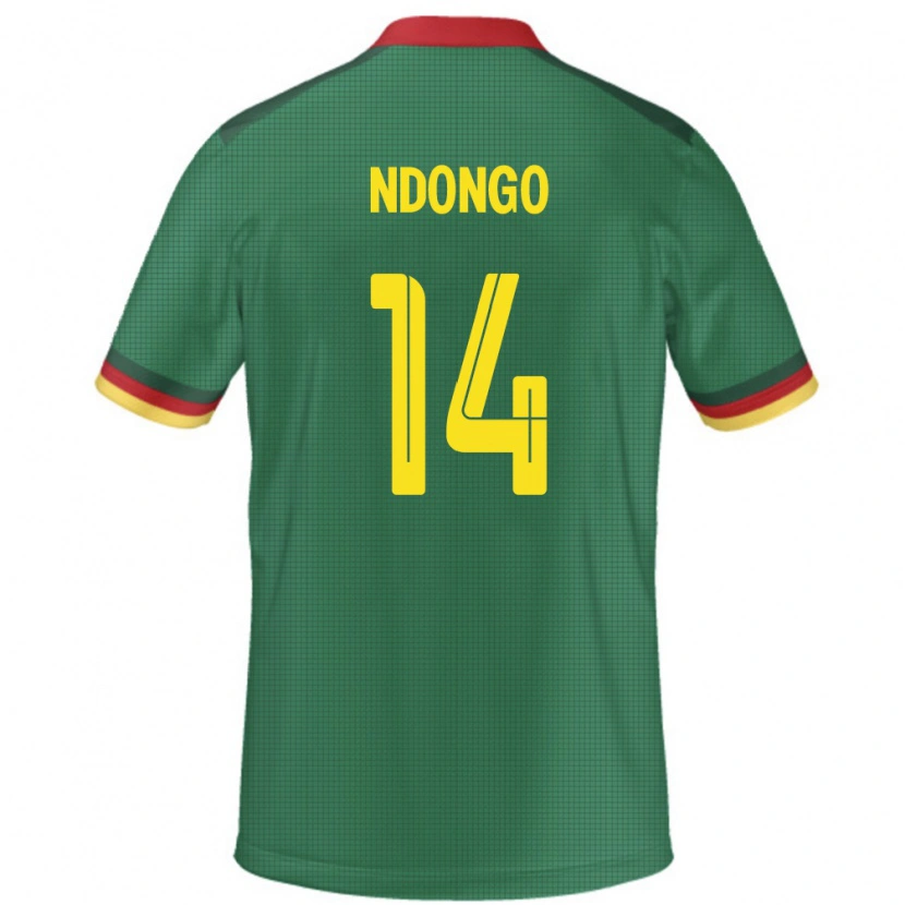 Danxen Hombre Camiseta Camerún Nassourou Ndongo #14 Verde 1ª Equipación 24-26 La Camisa México