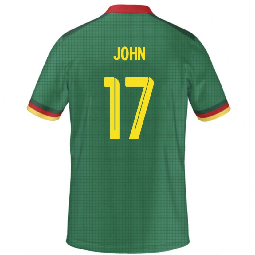 Danxen Hombre Camiseta Camerún Nchindo John #17 Verde 1ª Equipación 24-26 La Camisa México