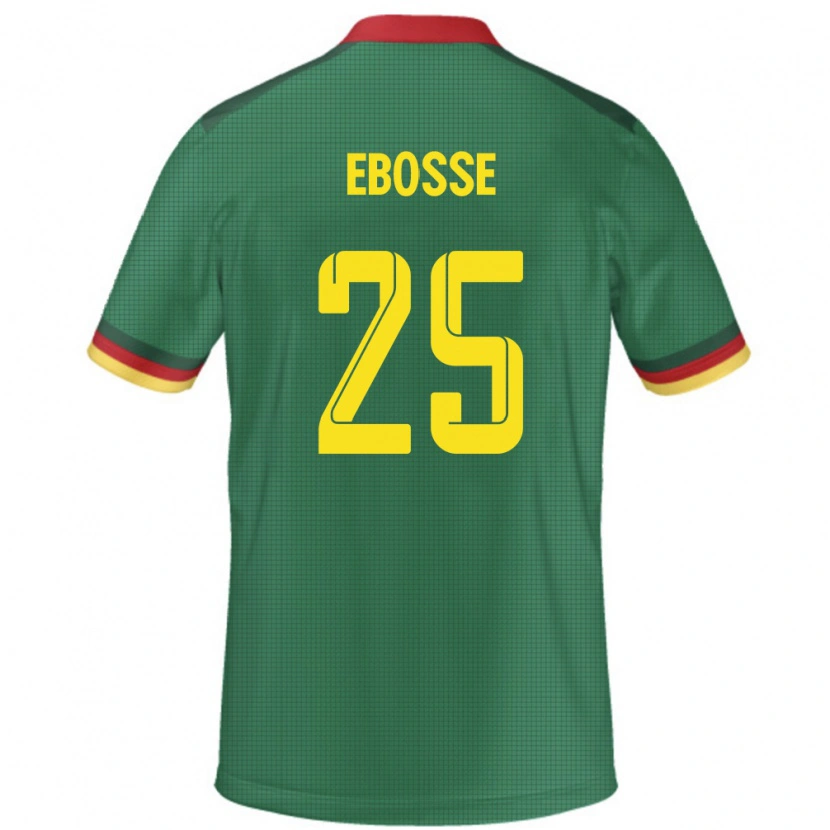 Danxen Hombre Camiseta Camerún Enzo Ebosse #25 Verde 1ª Equipación 24-26 La Camisa México