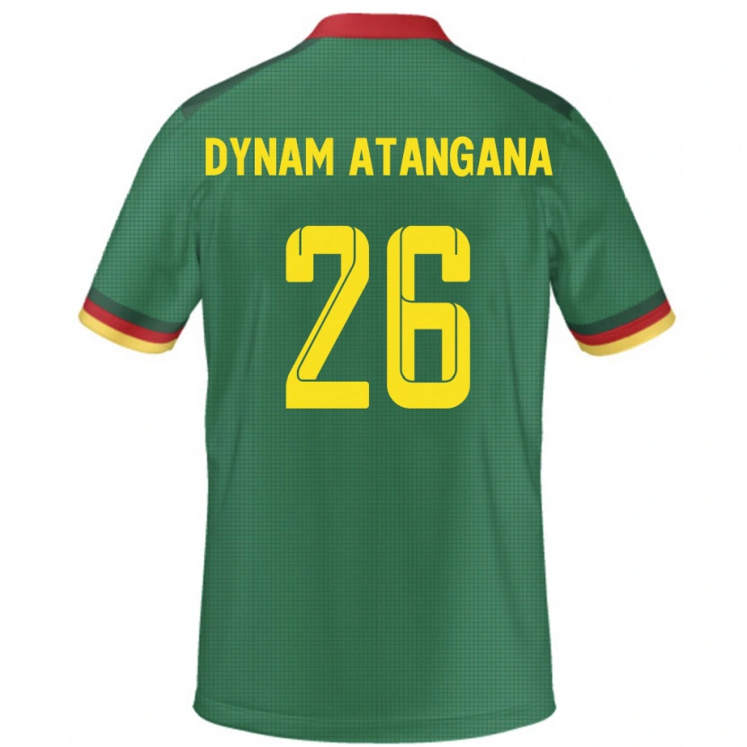 Danxen Hombre Camiseta Camerún Marc Dynam Atangana #26 Verde 1ª Equipación 24-26 La Camisa México