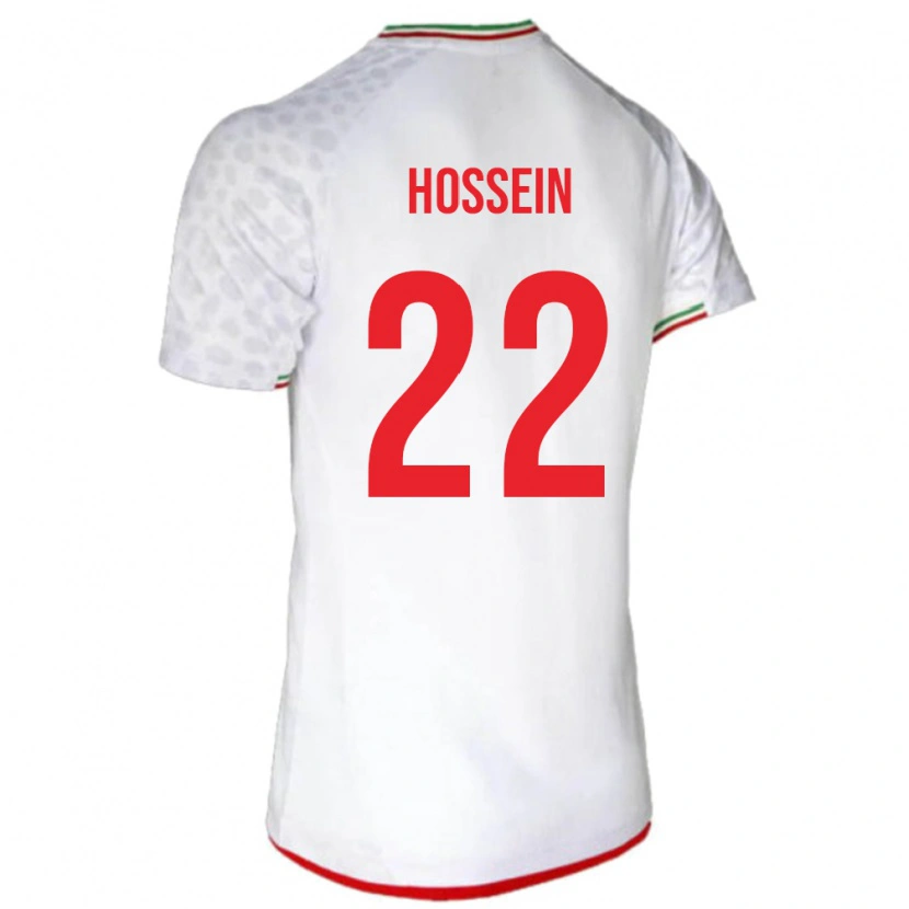 Danxen Hombre Camiseta Irán Hossein Hosseini #22 Blanco 1ª Equipación 24-26 La Camisa México