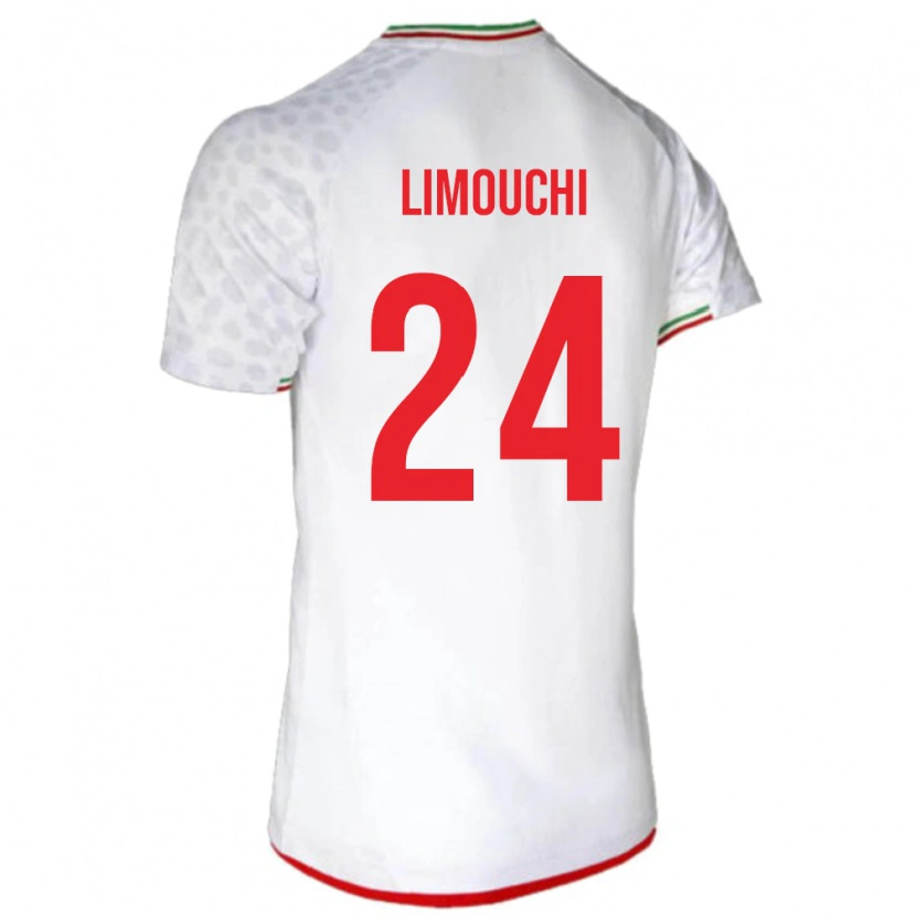 Danxen Hombre Camiseta Irán Mehdi Limouchi #24 Blanco 1ª Equipación 24-26 La Camisa México