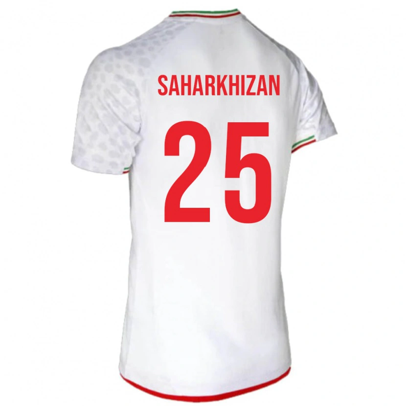 Danxen Hombre Camiseta Irán Saeid Saharkhizan #25 Blanco 1ª Equipación 24-26 La Camisa México