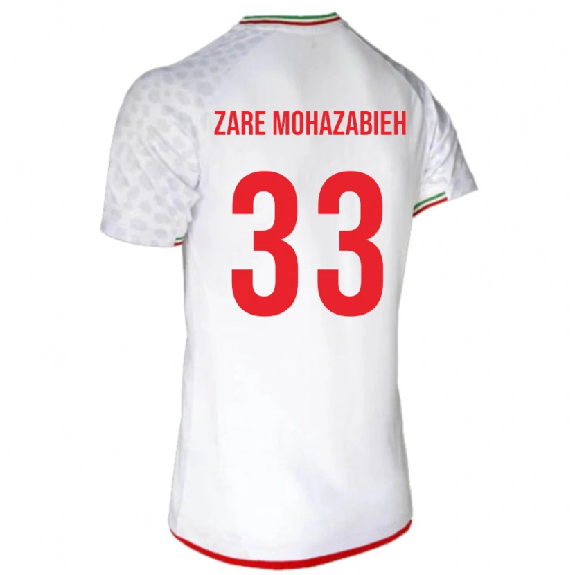 Danxen Hombre Camiseta Irán Mehdi Zare Mohazabieh #33 Blanco 1ª Equipación 24-26 La Camisa México
