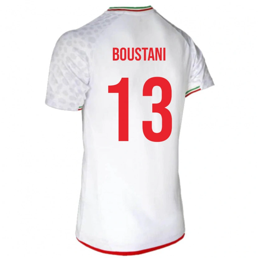 Danxen Hombre Camiseta Irán Amirmohammad Boustani #13 Blanco 1ª Equipación 24-26 La Camisa México