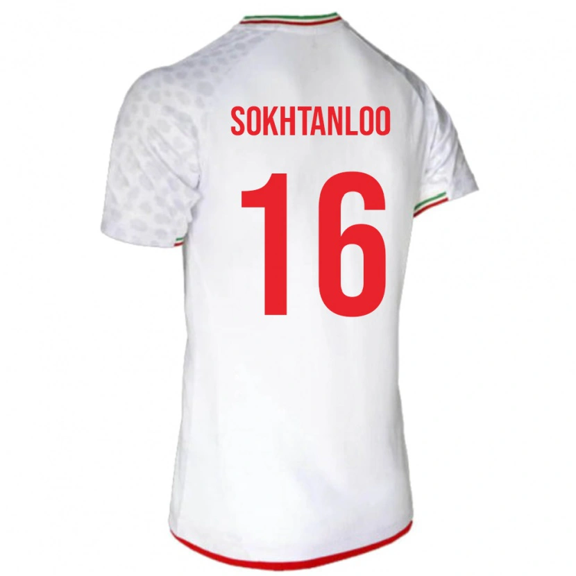 Danxen Hombre Camiseta Irán Abolfazl Sokhtanloo #16 Blanco 1ª Equipación 24-26 La Camisa México