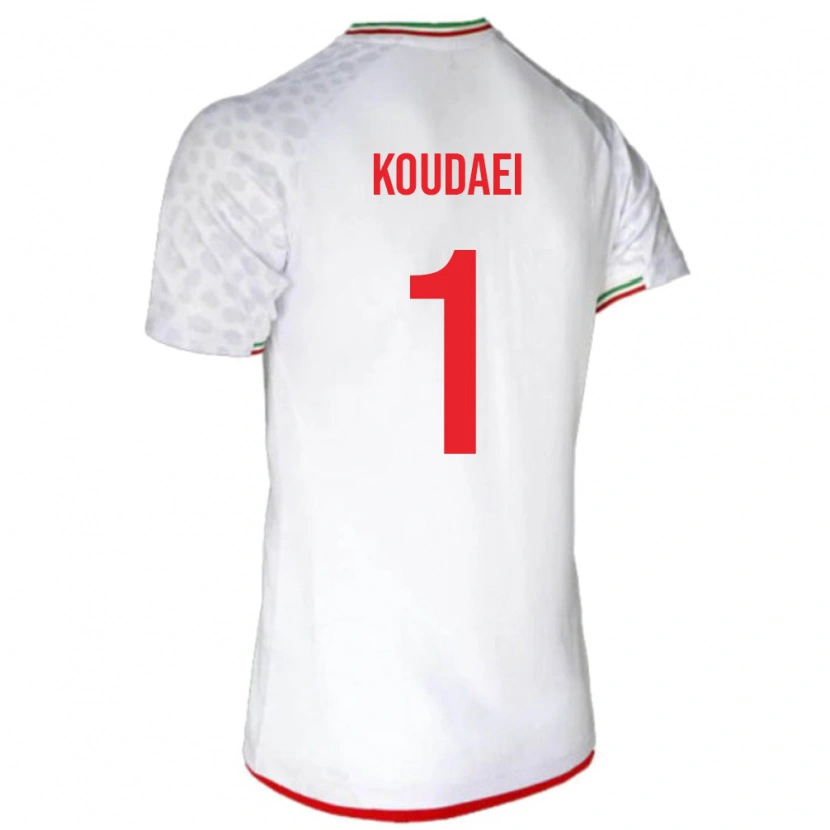 Danxen Hombre Camiseta Irán Zohreh Koudaei #1 Blanco 1ª Equipación 24-26 La Camisa México