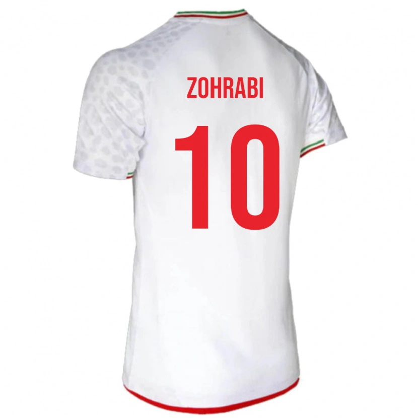 Danxen Hombre Camiseta Irán Sara Zohrabi #10 Blanco 1ª Equipación 24-26 La Camisa México