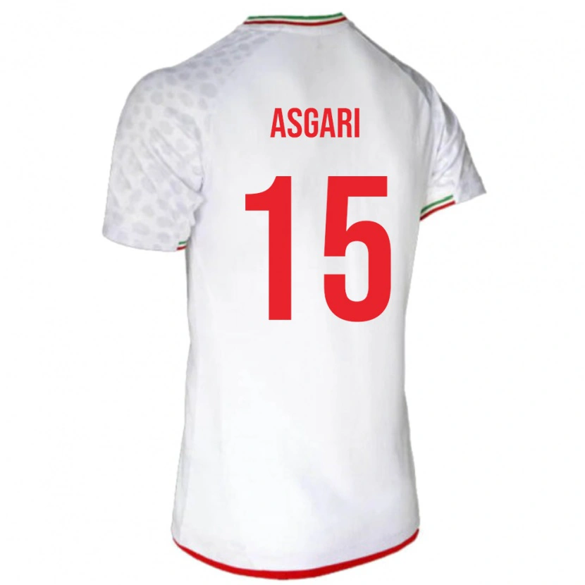 Danxen Hombre Camiseta Irán Mohammad Asgari #15 Blanco 1ª Equipación 24-26 La Camisa México