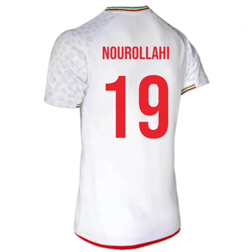 Danxen Hombre Camiseta Irán Ahmad Nourollahi #19 Blanco 1ª Equipación 24-26 La Camisa México