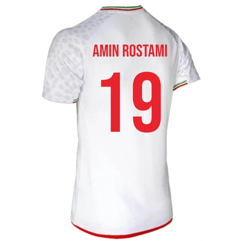 Danxen Hombre Camiseta Irán Mohammad Amin Rostami #19 Blanco 1ª Equipación 24-26 La Camisa México