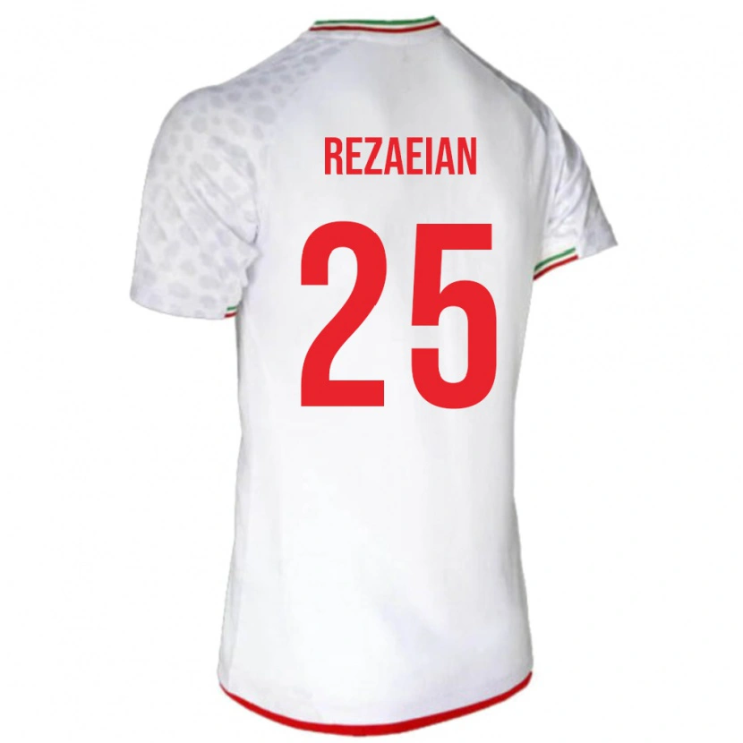Danxen Hombre Camiseta Irán Ramin Rezaeian #25 Blanco 1ª Equipación 24-26 La Camisa México