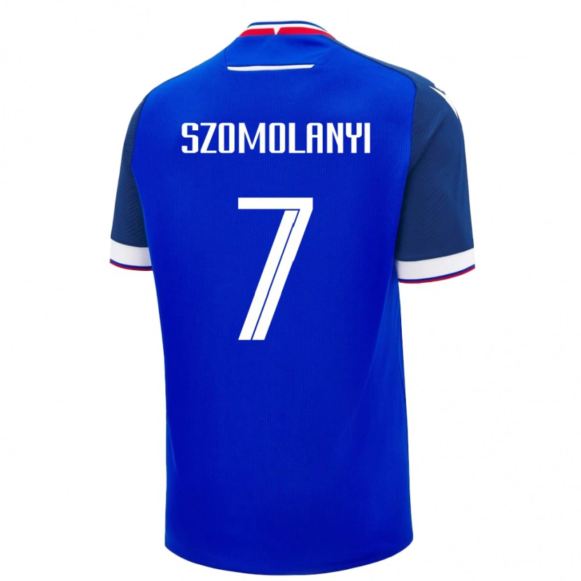 Danxen Hombre Camiseta Eslovaquia Lucas Szomolanyi #7 Azul 1ª Equipación 24-26 La Camisa México