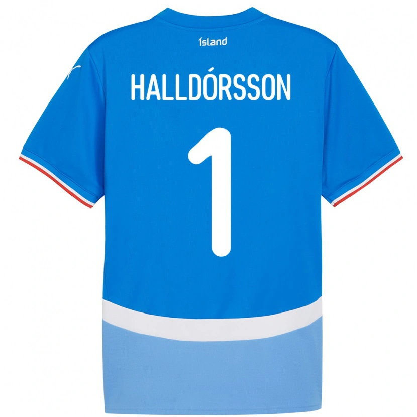 Danxen Hombre Camiseta Islandia Elmar Ágúst Halldórsson #1 Azul 1ª Equipación 24-26 La Camisa México