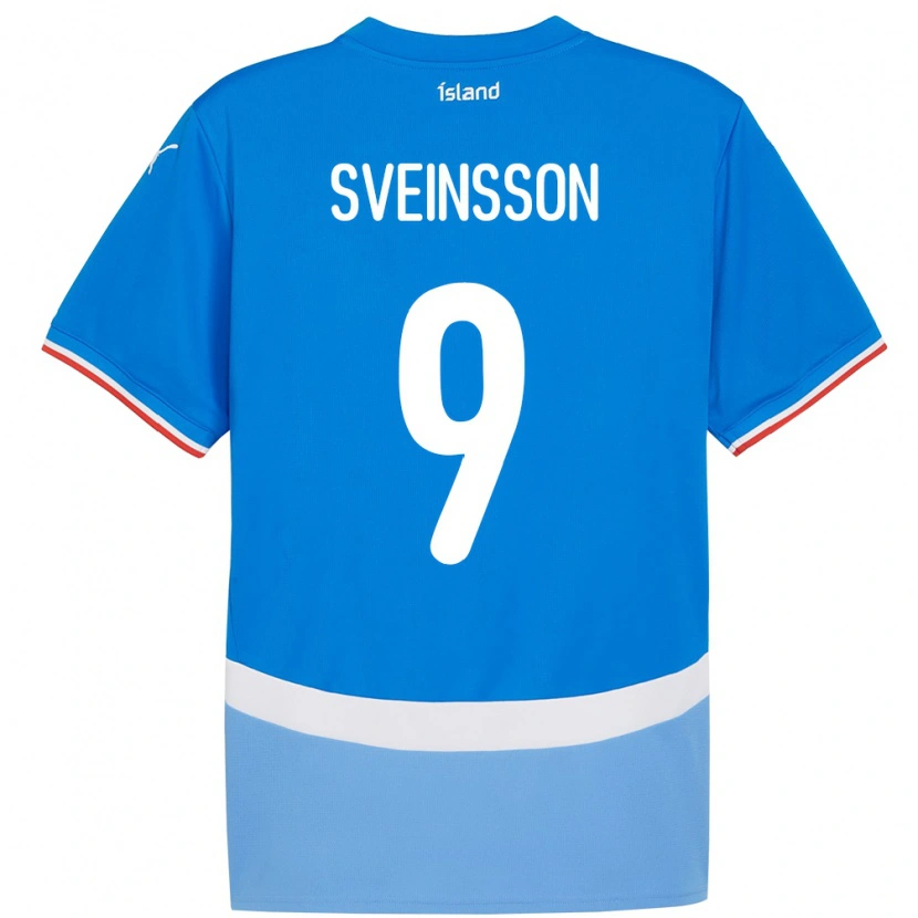 Danxen Hombre Camiseta Islandia Rúnar Dadi Vatsndal Sveinsson #9 Azul 1ª Equipación 24-26 La Camisa México