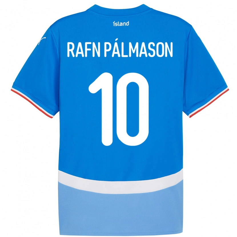 Danxen Hombre Camiseta Islandia Alexander Rafn Pálmason #10 Azul 1ª Equipación 24-26 La Camisa México
