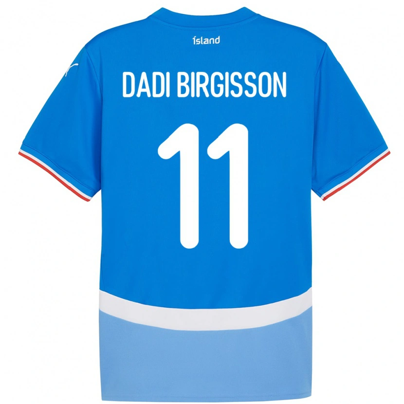 Danxen Hombre Camiseta Islandia Adolf Dadi Birgisson #11 Azul 1ª Equipación 24-26 La Camisa México