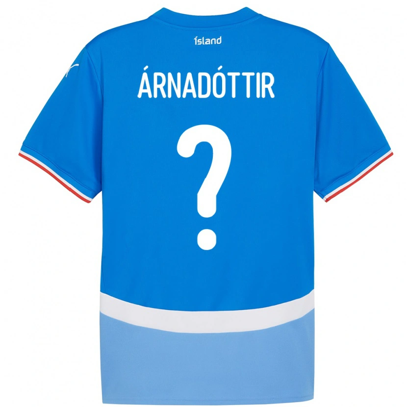 Danxen Hombre Camiseta Islandia Kristín Dís Árnadóttir #0 Azul 1ª Equipación 24-26 La Camisa México