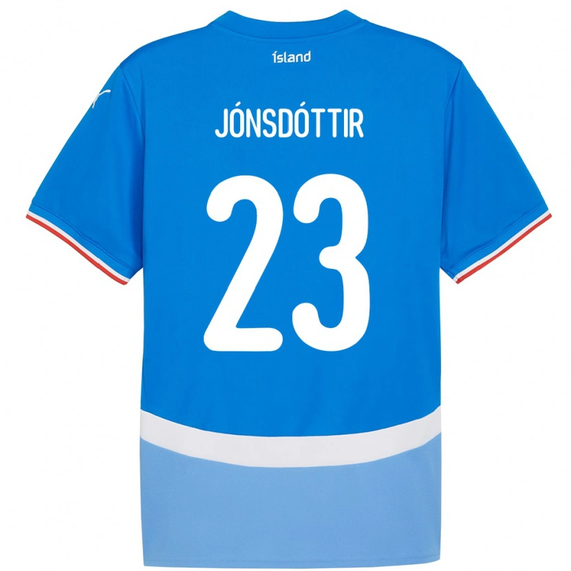 Danxen Hombre Camiseta Islandia Sveindís Jane Jónsdóttir #23 Azul 1ª Equipación 24-26 La Camisa México