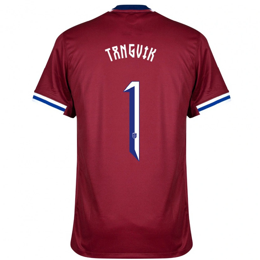 Danxen Hombre Camiseta Noruega Sander Tangvik #1 Rojo Azul Blanco 1ª Equipación 24-26 La Camisa México