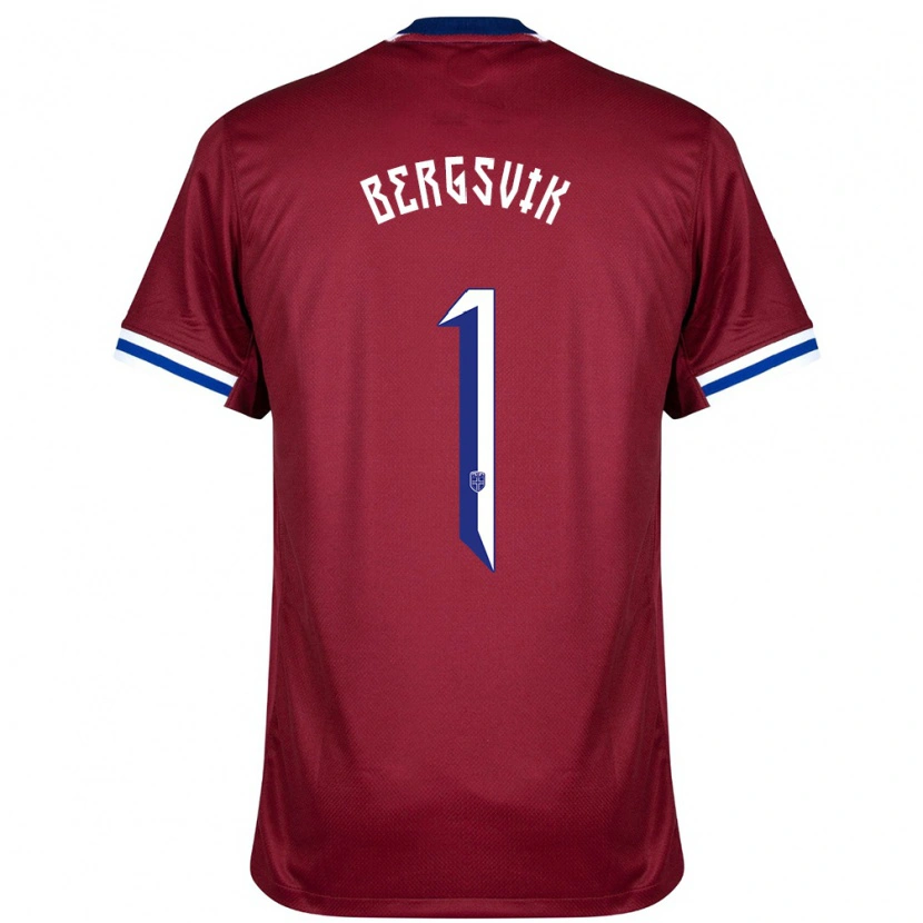 Danxen Hombre Camiseta Noruega Aksel Bergsvik #1 Rojo Azul Blanco 1ª Equipación 24-26 La Camisa México