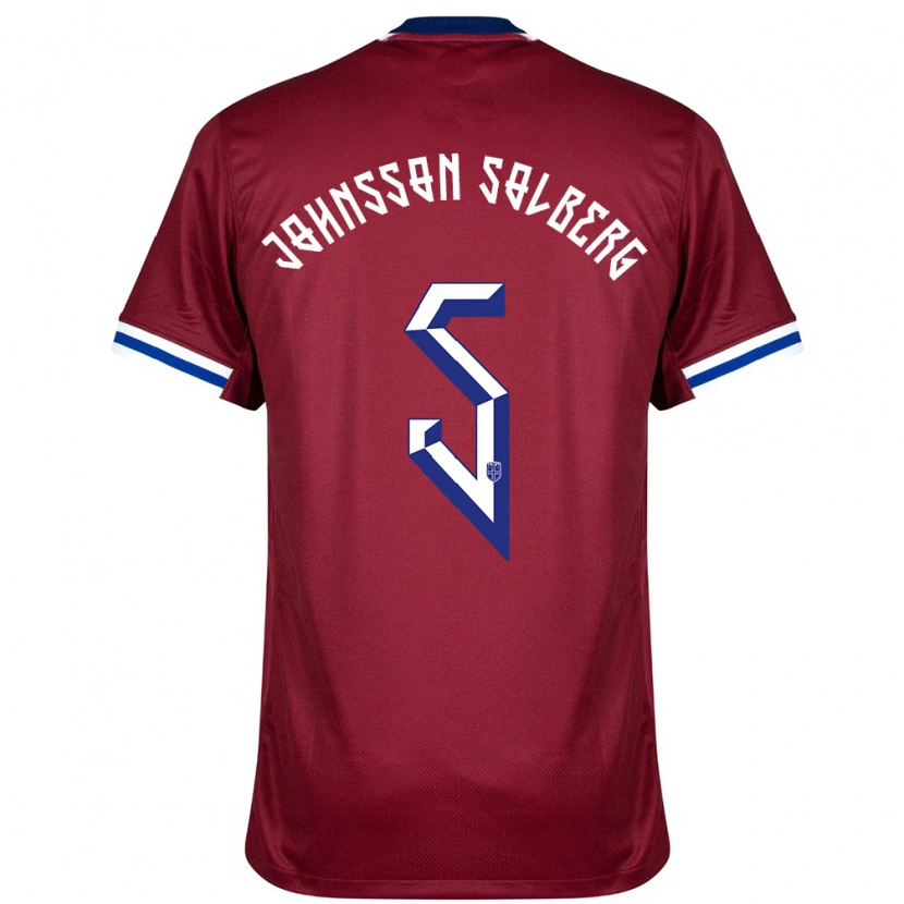 Danxen Hombre Camiseta Noruega Jesper Johnsson Solberg #5 Rojo Azul Blanco 1ª Equipación 24-26 La Camisa México