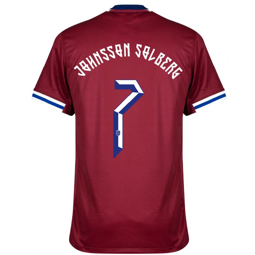 Danxen Hombre Camiseta Noruega Elias Johnsson Solberg #7 Rojo Azul Blanco 1ª Equipación 24-26 La Camisa México