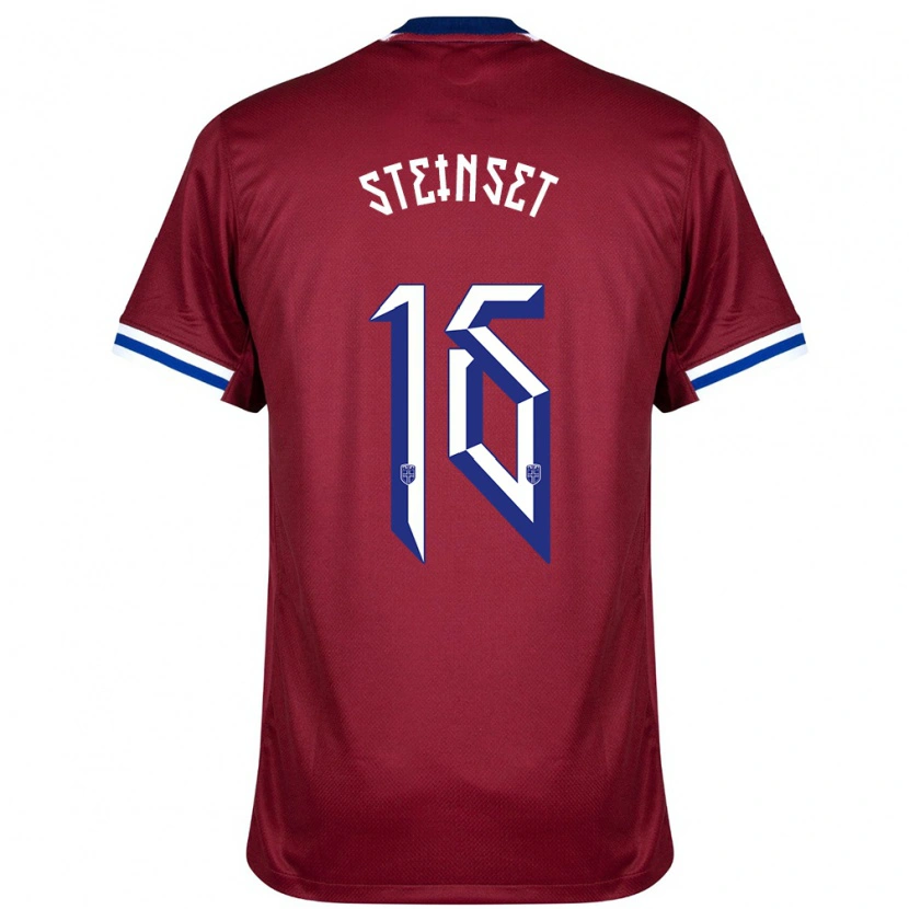 Danxen Hombre Camiseta Noruega Kristoffer Steinset #16 Rojo Azul Blanco 1ª Equipación 24-26 La Camisa México