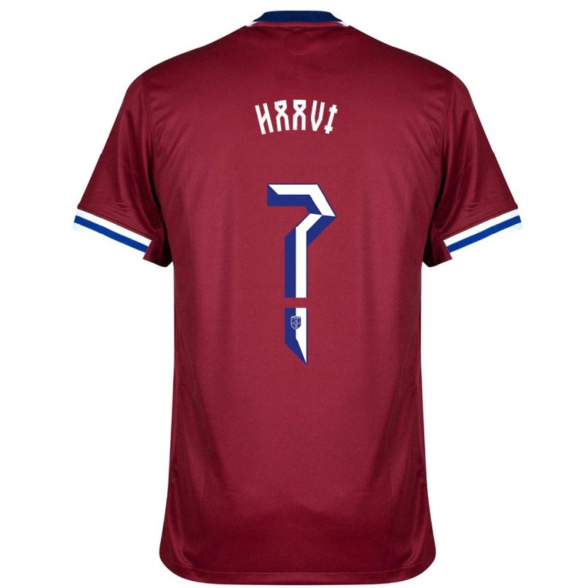 Danxen Hombre Camiseta Noruega Emilie Haavi #0 Rojo Azul Blanco 1ª Equipación 24-26 La Camisa México
