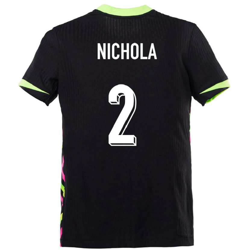 Danxen Hombre Camiseta Australia Malual Nichola #2 Azul Oscuro 2ª Equipación 24-26 La Camisa México