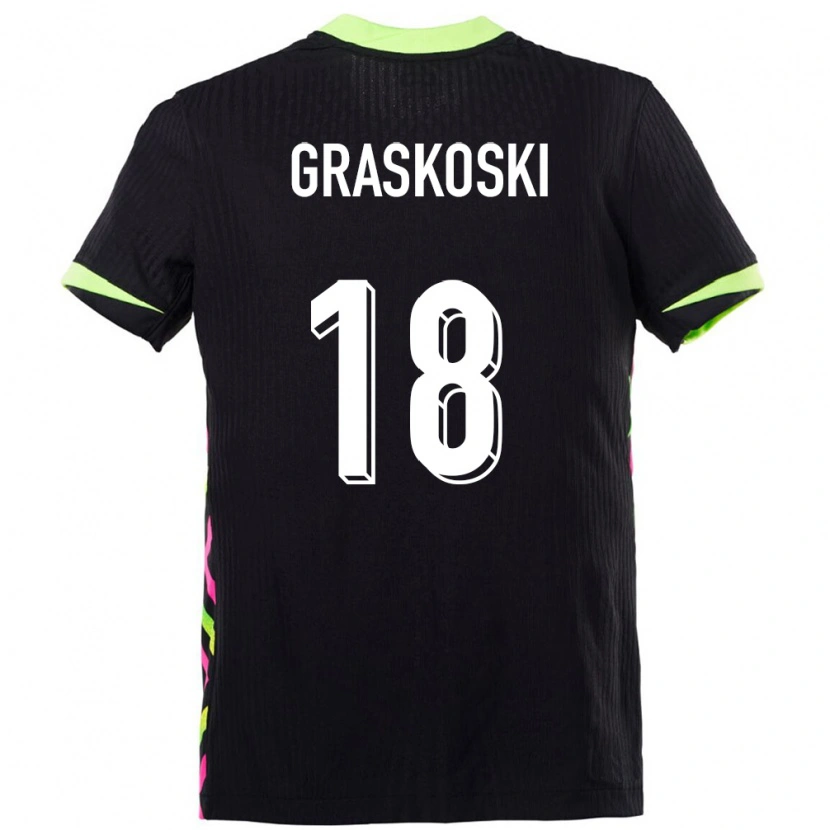 Danxen Hombre Camiseta Australia Daniel Graskoski #18 Azul Oscuro 2ª Equipación 24-26 La Camisa México