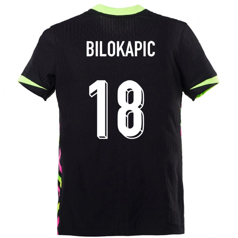 Danxen Hombre Camiseta Australia Nicholas Bilokapic #18 Azul Oscuro 2ª Equipación 24-26 La Camisa México