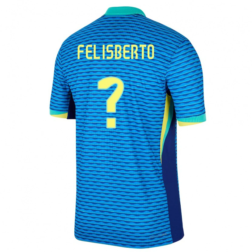 Danxen Hombre Camiseta Brasil Igor Felisberto #0 Azul 2ª Equipación 24-26 La Camisa México
